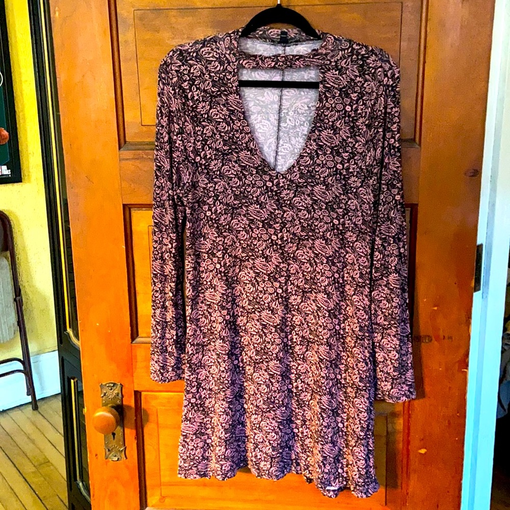 Pink floral dress